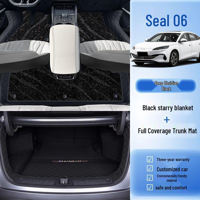 Комплект ковриков в салон и багажник для автомобиля BYD Seal 06Dmi - Дизайн «Звездное небо»