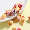 Кукольный домик Миниатюрный киоск с мороженым Держатель для рожков с мороженым Модель Декор Игрушка Аксессуары для кукольного домика