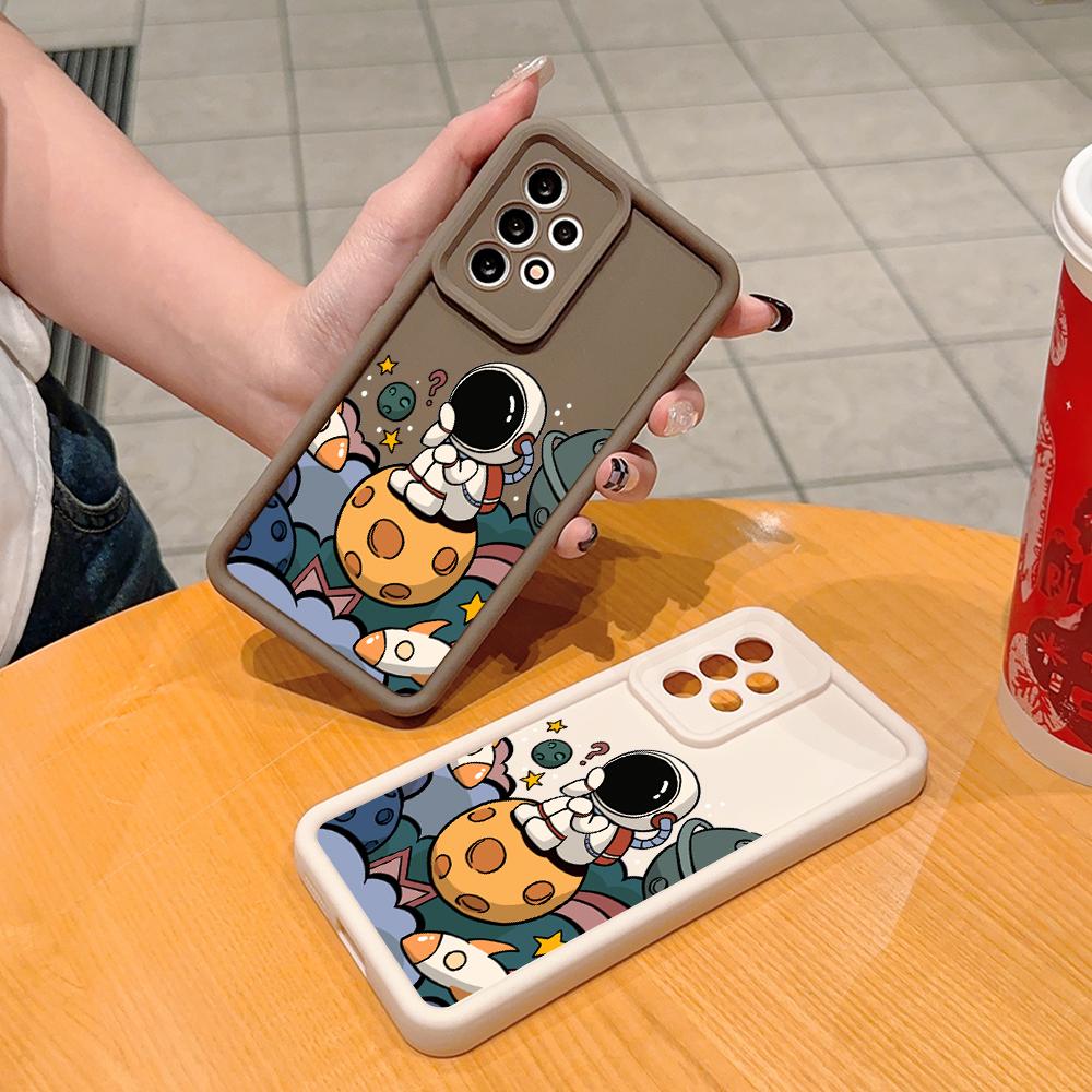 Креативный квадратный чехол для телефона «Космический астронавт» для Realme OPPO Reno VIVO Infinix Tecno Oneplus, полное покрытие камеры, противоударный защитный резиновый чехол