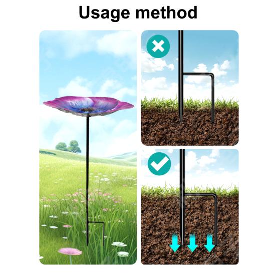 Кормушка для птиц с металлическим колышком, простая установка, устойчивая к погодным условиям, регулируемая по высоте, декоративная подставка для кормушки для птиц