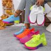 Fashion Women Sneakers Knitted Mesh Breathable Fashion Sneakers Lightweight  Lace Up Trendy Walking Flat Shoes Women Zapatos De Mujer