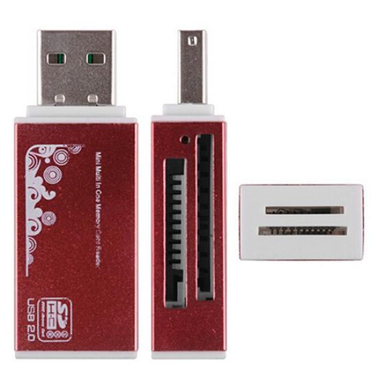 USB 2.0 All In 1 Multi Memory Card Reader for Micro SD SDHC TF M2 MMC MS PRO DUO