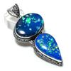 Подвеска из серебра 925 пробы с синим триплетным опалом в этническом стиле 3,11 дюйма v4m76