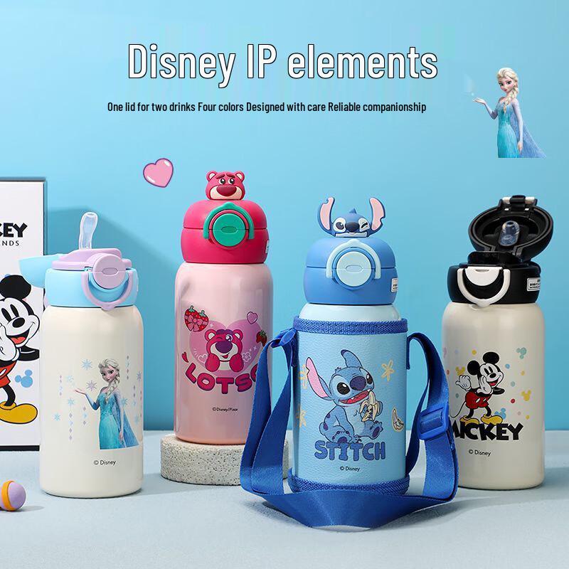 DKADI Disney Детская двойная термокружка с трубочкой из нержавеющей стали 316L