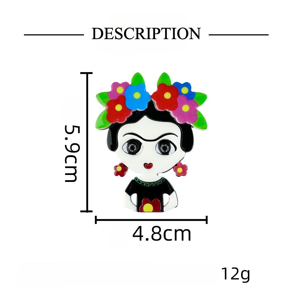 Новая девушка с венком брошь необычные маленькие нежные аксессуары яркий цвет костюм кардиган булавка