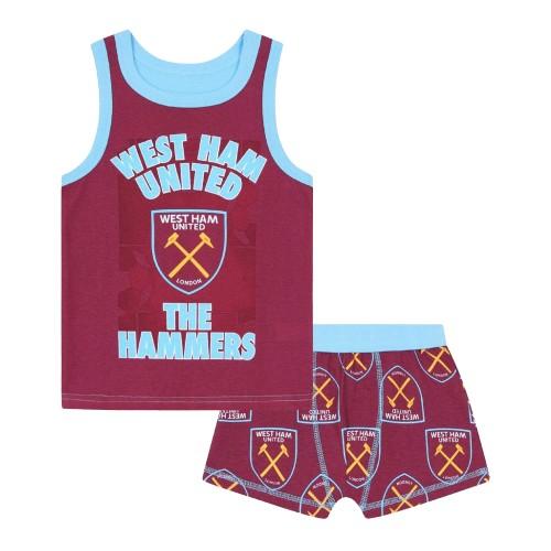 West Ham United FC Boys Crest Top & Shorts Set