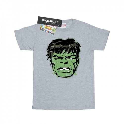Marvel Mens Incredible Hulk Distressed Face T-Shirt