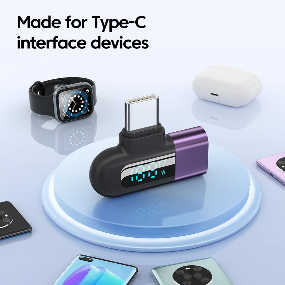 6A цифровой дисплей Type C на Type C OTG адаптер для быстрой зарядки 120 Вт USB C кабель USB2.0 разъем Conventor