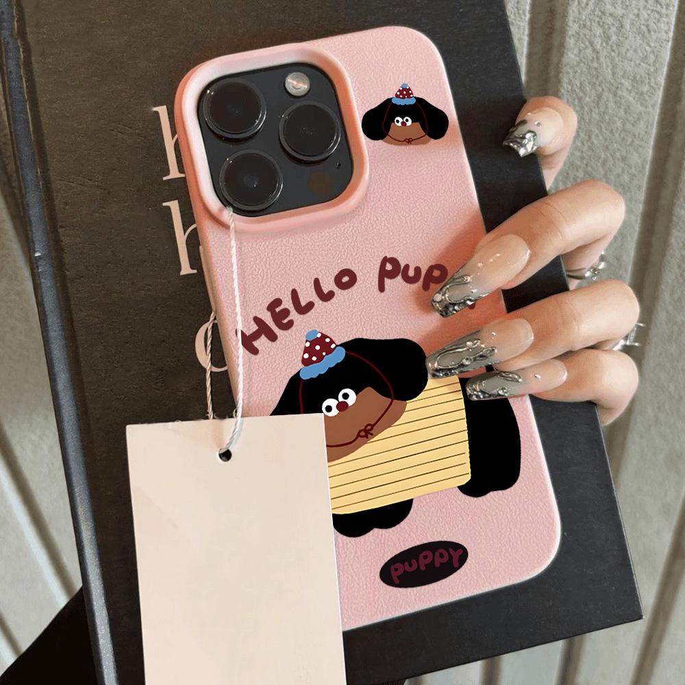 Чехол для телефона iPhone 11 13 XR XS Max, чехол для iPhone 12 14 15 16 Pro Max 12 Pro 15 Plus, кожаный, окрашенный, водонепроницаемый, устойчивый к падениям и износу, мультяшный