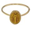 Handmade Silver Ring 'Virgin Mary' Golden Yellow - 10x8 Mm