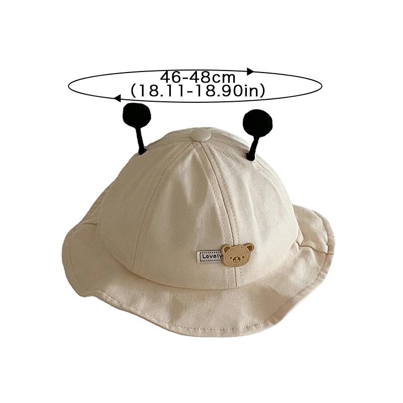 Cute Cartoon Baby Bucket Hat Summer Wide-brim Fisherman Cap for Toddler Boy Girl Solid Color Kawaii Kids Panama Sun Hats