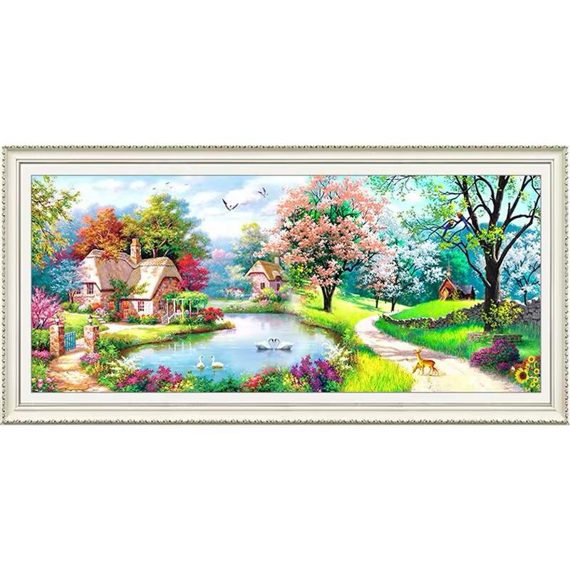 5d Кристалл Алмазная Картина Простая Современная Гостиная Пасторальный Пейзаж Каменная Картина Вышивка Крестом Мозаика Искусство Новая Алмазная Вышивка Сделай Сам