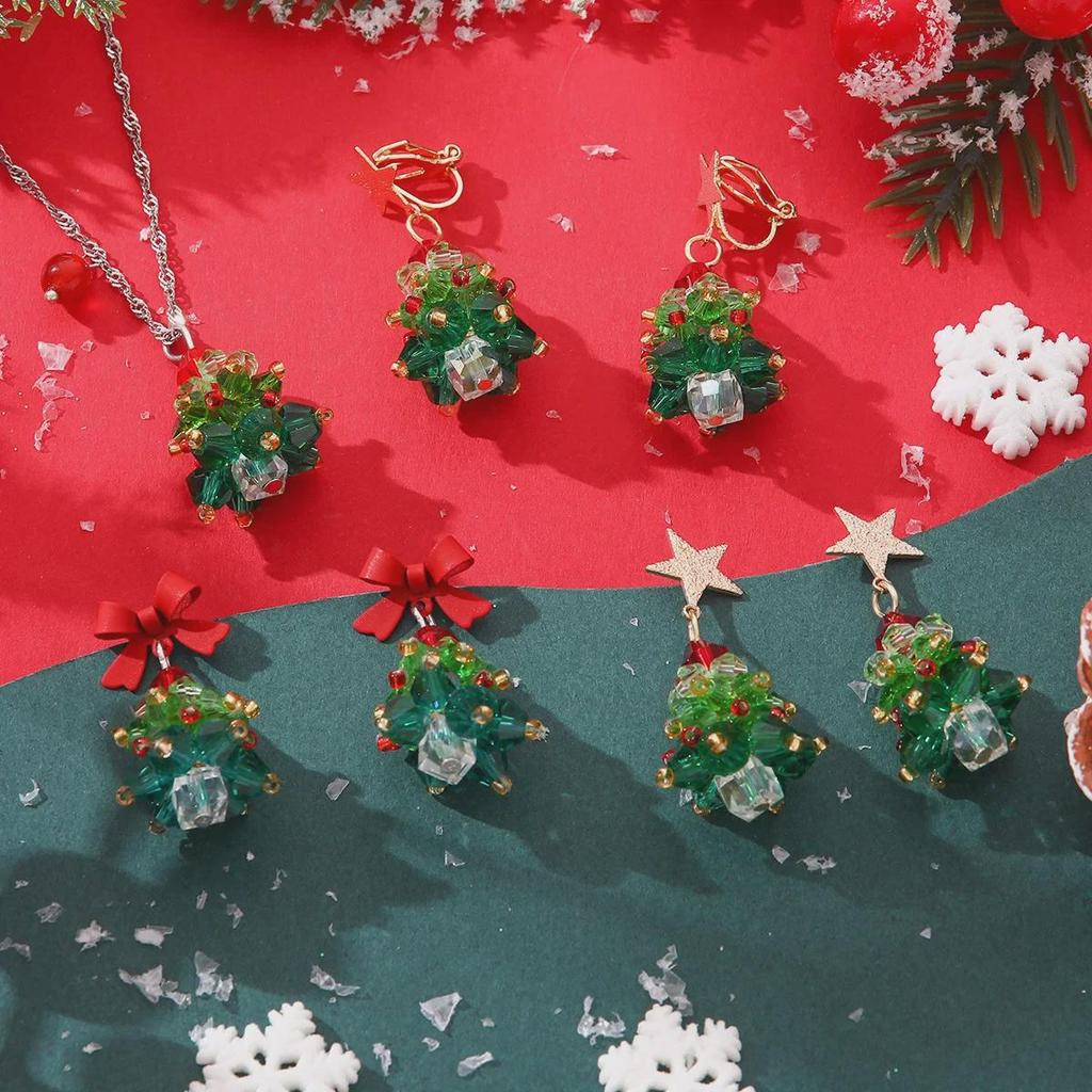 Titanium Steel Non-Fading Christmas Tree Pendant Necklace - Light Luxury for Women's Clavicle Chain