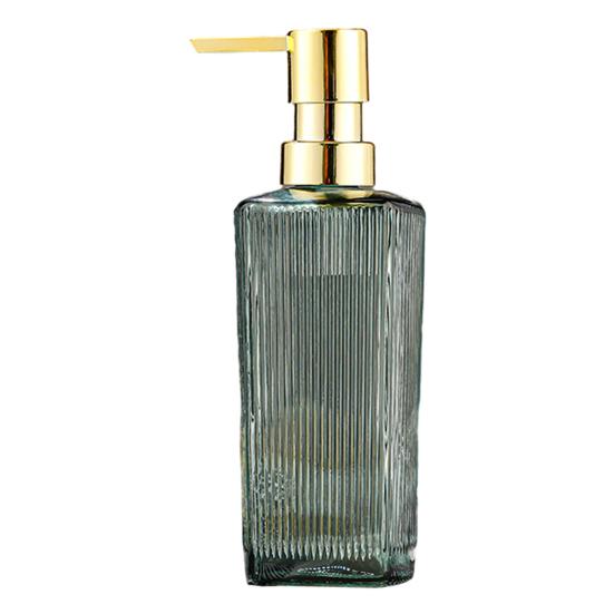 350ML Glass Refillable Soap Dispenser Clear Press Portable Leak Proof Reusable Multifunctional Lotion Shampoo Mouthwash Cosmetic Refillable Bottle