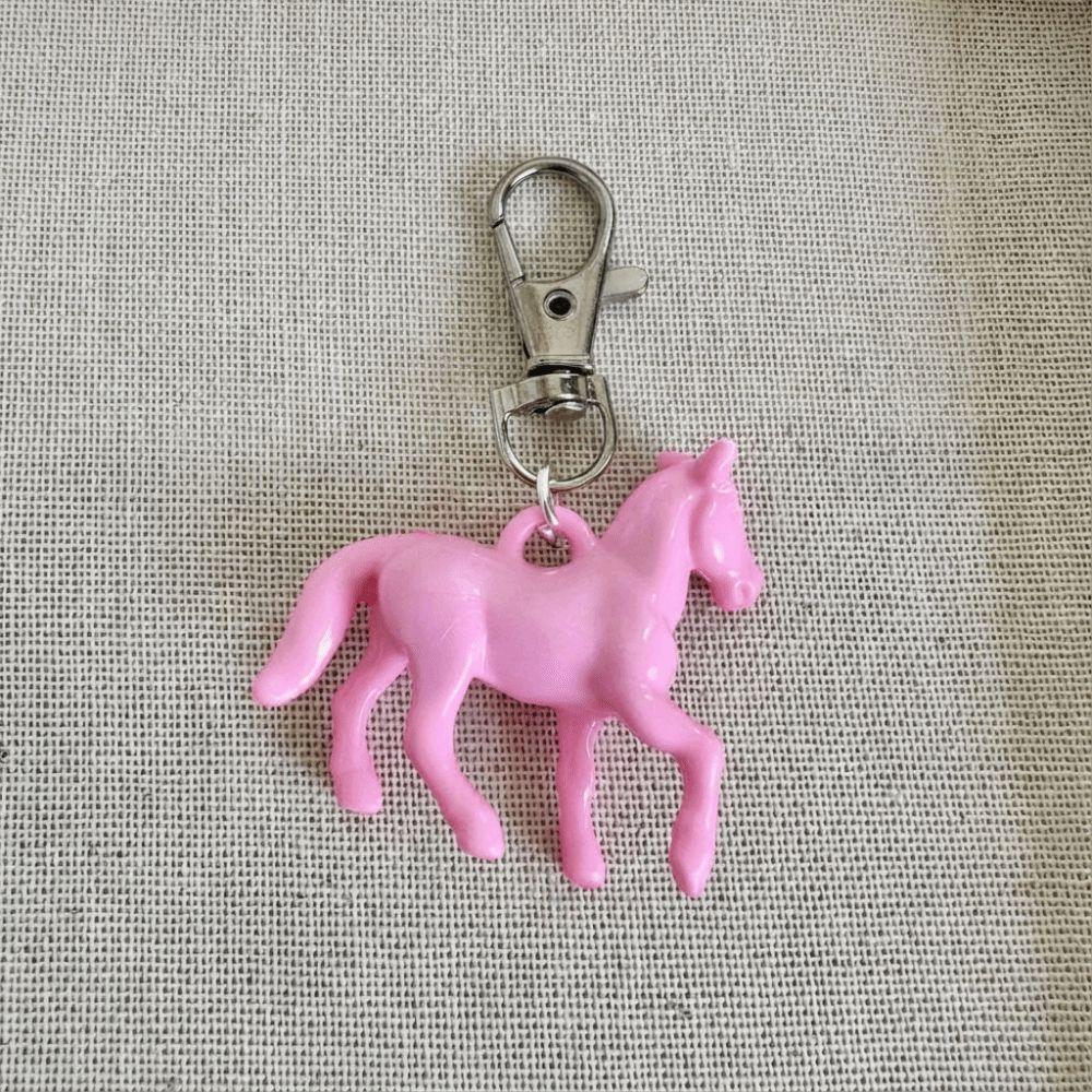 Cartoon Horse Pendant Keychain Creative Zodiac Horse Keychain Animal Key Ring Backpack Decoration