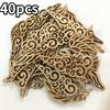 40pcs Angel Wings Log Color Wood Chips Non-porous Patch Children's Puzzle Materials