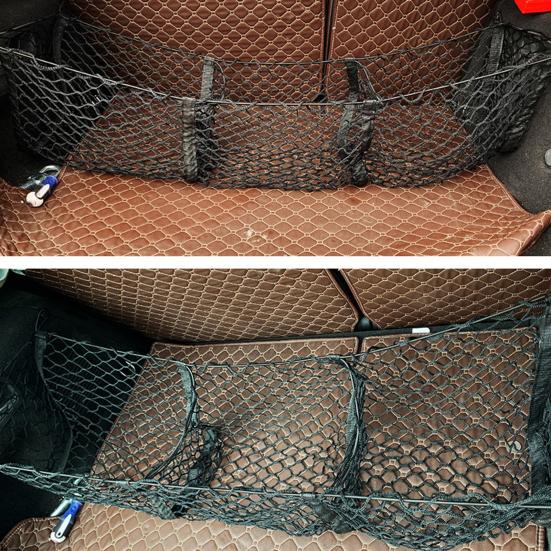 Сетка грузовая для багажника пикапа с монтажными аксессуарами 3/4 кармана Универсальная для автомобиля Автомобиля Внедорожника Кузова пикапа Органайзер Сумка для хранения