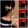 Zinc Zinc Alloy Pearl Fringe Hairpin Retro Step Shaking Hair Stick Bride Tiara  Hanfu Hair Accessories