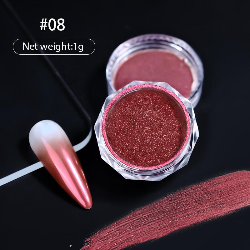 Nail Art Gradual Change Powder Pearlescent Shell Glitter Powder, Versatile Cloud Mist Powder Gradual Change Diy Manicure Polarizer Flour