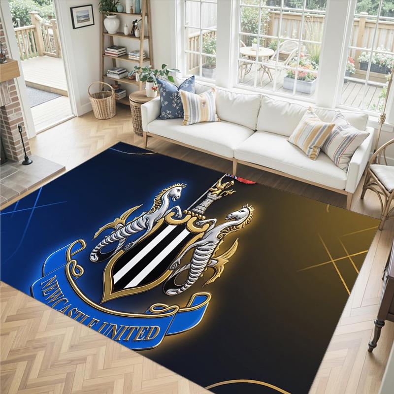 Футбольный дизайн Newcastle United Хрустальный бархатный ковер Уютный Не?Нескользящий ковер с принтом для спальни, гостиной, прихожей