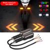 1Pair Universal Motorcycle LED Turn Signal Lamp Color Projection Lamp Sequential Flowing Flash Indicator Lights Running Light