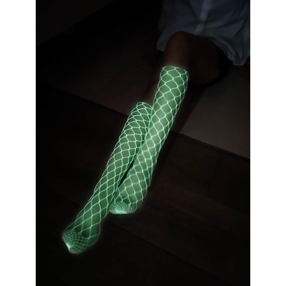 Glowing Fishnet Tights Mesh Hollow Out Pantyhose Fashion Fishnet Stockings