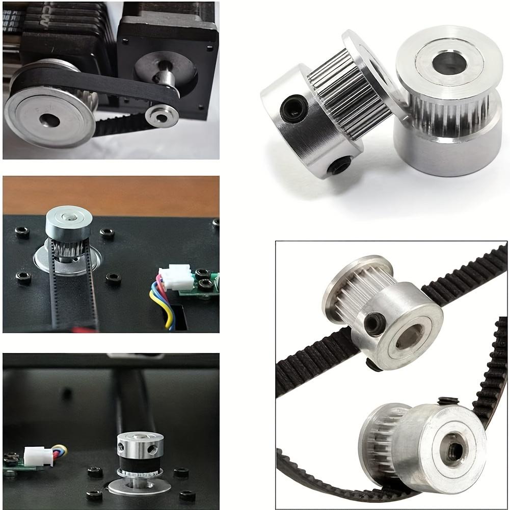 5pcs GT2 Pulleys with 16 Teeth Inner Hole of 5mm or 20 Teeth Inner Diameter of 5mm, Timing Pulley for 6mm Wide 3D Printer Belt, Aluminum 3D Printer
