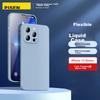 PISEN IPhone 13 Pro Max Case, Flexible Liquid Silicone Protective Cover, Shockproof, Ultra-Thin Soft Case with Straight Edges, Blue