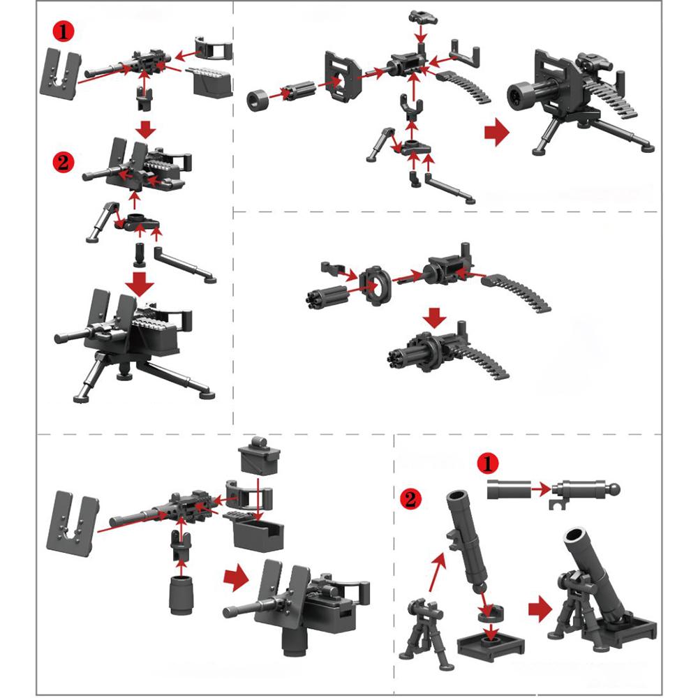 Военная Модель Бронированный Автомобиль SWAT Машина Оружие Армейский Солдат Полиция Бандит Пулемет Строительные Блоки Фигурка Кирпичные Игрушки
