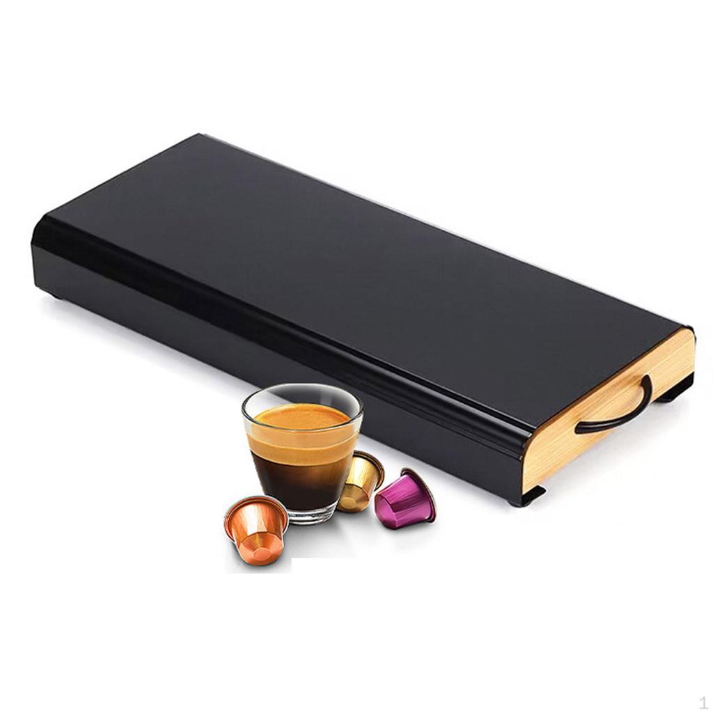 40 Pod Capsule Holder Under Coffee Storage Large Capacity Multiuse Espresso Organizer