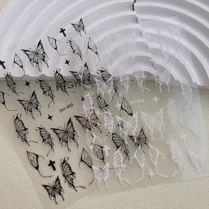 Жидкая полая наклейка в виде бабочки, алмазная сверкающая ракушка, светящаяся наклейка для ногтей в форме бабочки, наклейка для дизайна ногтей, дизайн, маникюрный инструмент