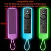 Светящийся силиконовый чехол 5,59 дюйма для Fire TV Stick 4K Пульт с голосовым управлением Alexa, Защитная крышка с ремешком для игр