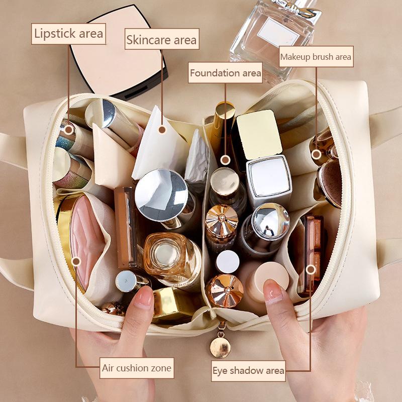 Портативная косметичка большой емкости, водонепроницаемая сумка для хранения косметики, эстетически привлекательная модная сумка-органайзер для косметики