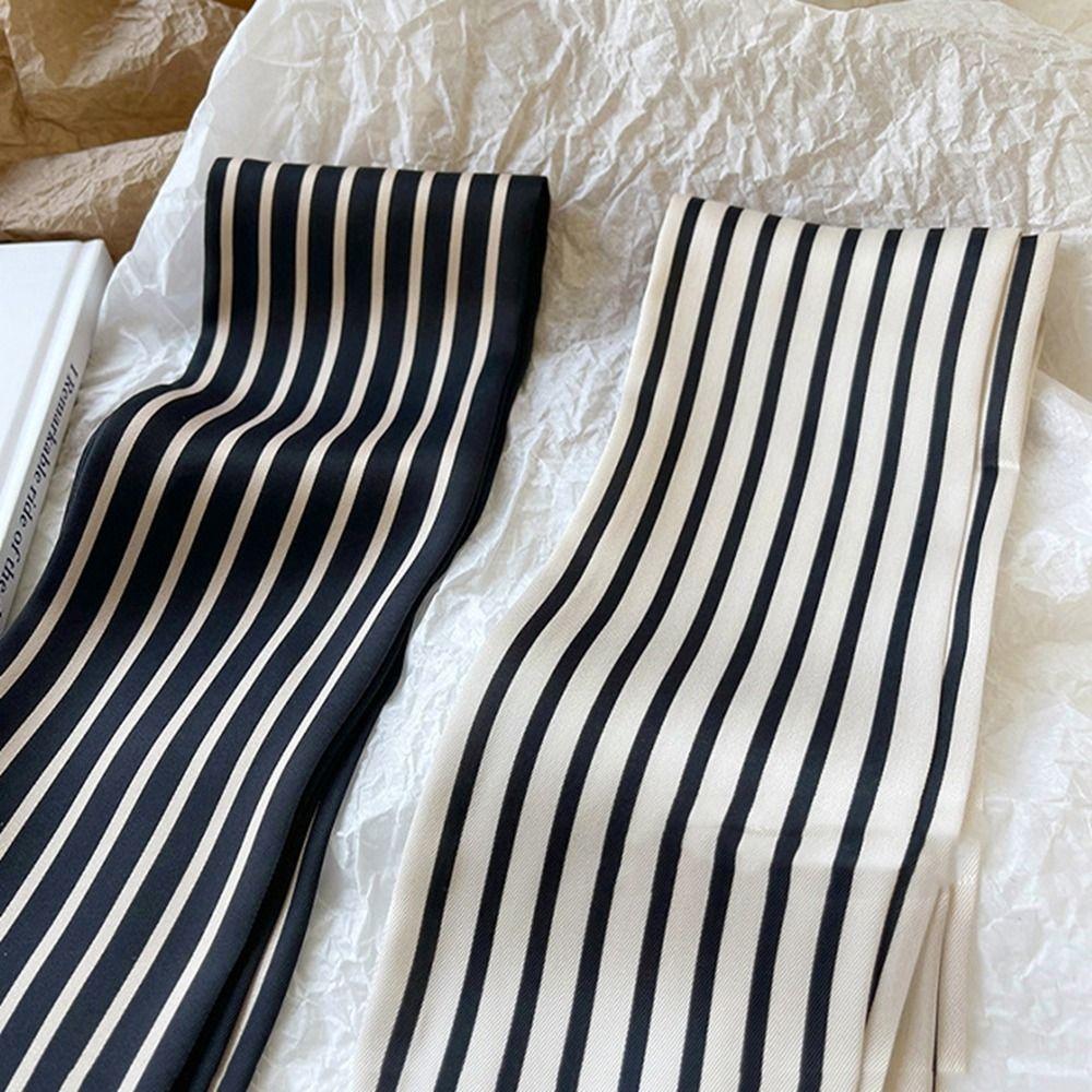 Ribbon Headband Printing Tie French Printed Scarf Silk Scarf Korean Style Scarves Small Long Scarf