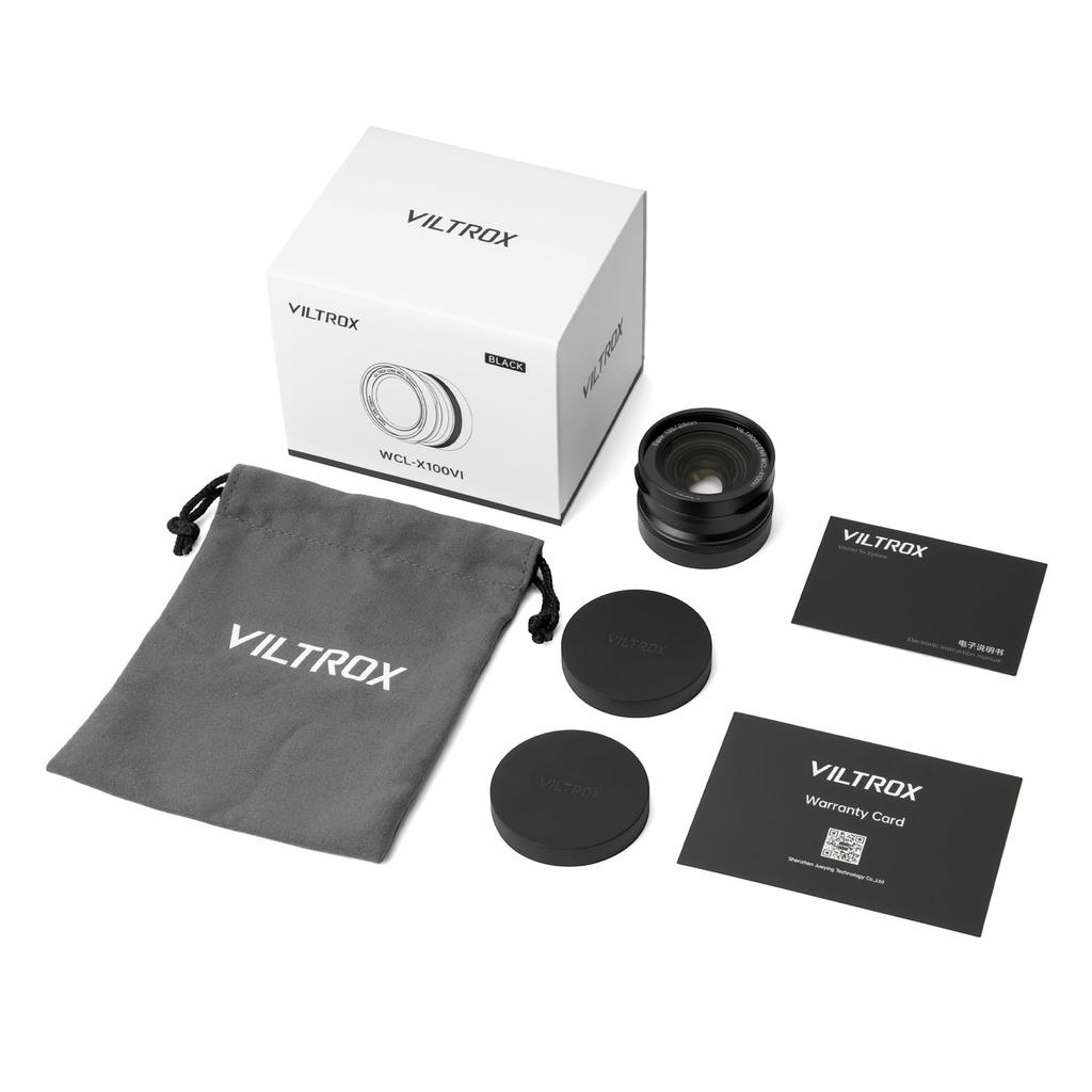 VILTROX Conversion Lens for FUJIFILM 49mm Lens Designed for Fujifilm Black 0.8x Wide-Angle X100, X100VI/X100V/X100F, (WCL-X100VI)