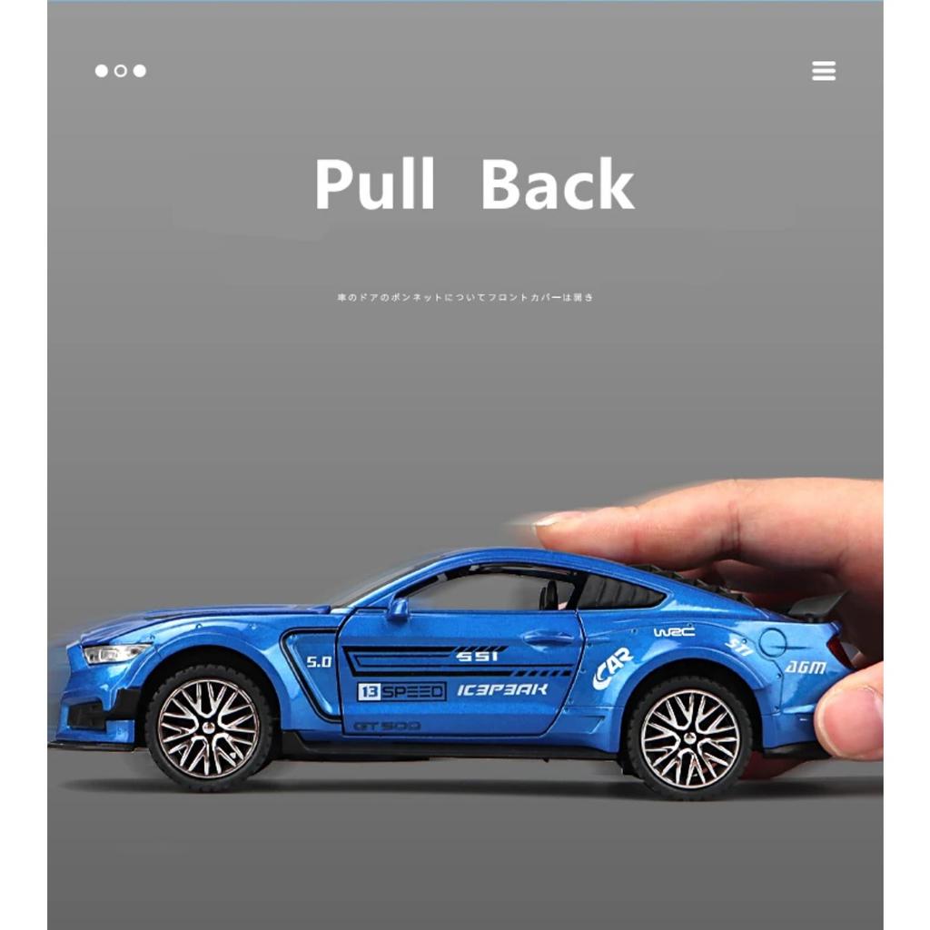 1/32 Ford Mustang Shelby GT500 Alloy Sports Car Model Diecast & Toy Vehicles Metal Car Model Simulation Collection Children Gift