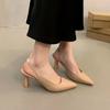 Мода 2024 Летняя женская обувь Модные и высококачественные туфли Baotou Stiletto High Heels Однотонные женские туфли с пряжкой в одну линию