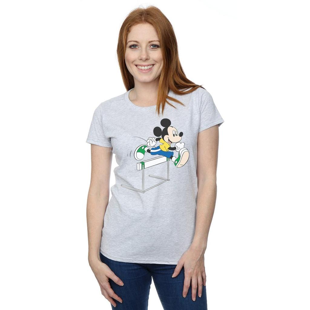 Disney Womens/Ladies Mickey Mouse Hurdles Cotton T-Shirt
