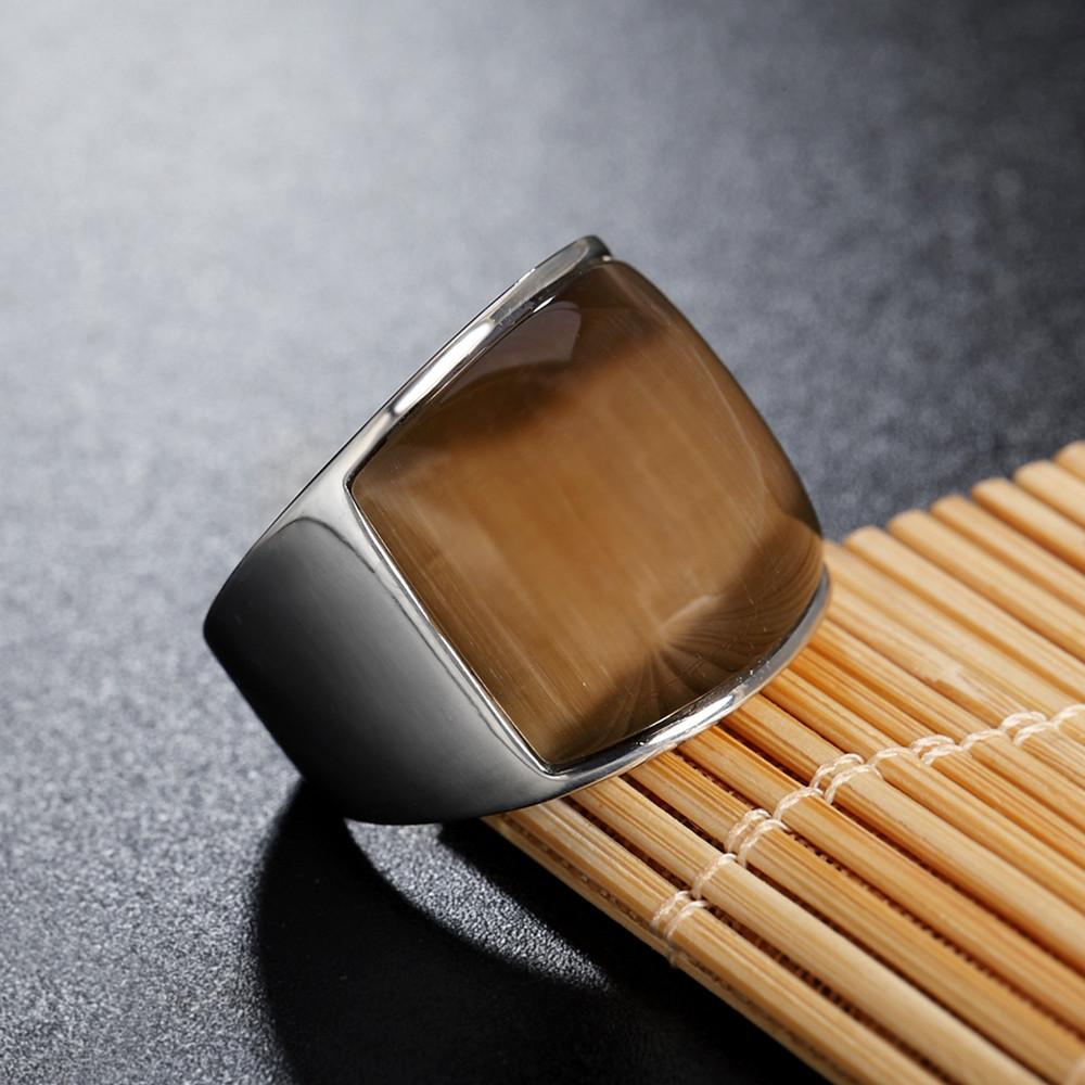 Creative Men's Cat's Eye Stone Big Class Finger Men's and Women's Food Ring