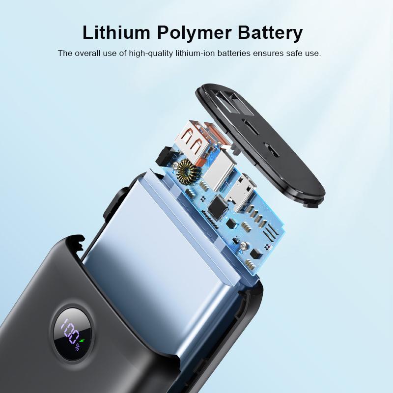 QGeeM Power Bank 20000mAh with 22.5W PD Fast Charging Powerbank Portable Battery Charger For iPhone 14 13 12 Pro Max Huawei SCP Charging Xiaomi