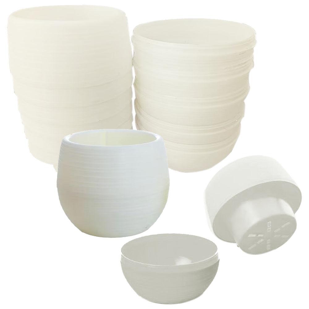 5-10 шт. Пластиковый цветочный горшок для суккулентных растений, круглый двухслойный маленький цветочный горшок, украшение для домашнего офиса и рабочего стола