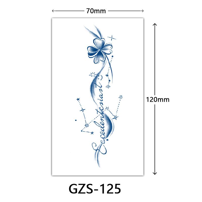 Травяная тату-наклейка, Тату-наклейка соком на тыльную сторону руки, Полуперманентная тату-наклейка, Водостойкая тату