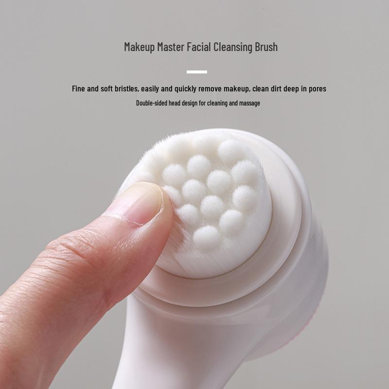 Ручная 3D силиконовая двусторонняя щетка для очищения и массажа лица с мягкой щетиной