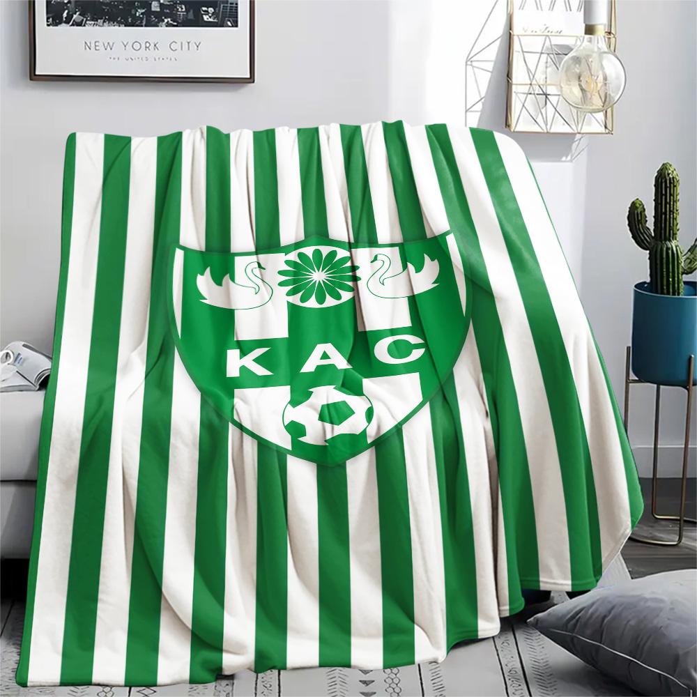 1Pc Kenitra Athletic Club kac Print Flannel Blanket High Quality Warm Comfortable Cover for All Seasons Perfect for Gifts Home Decor