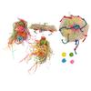 Bird Chewing Toys Bird Colorful Foraging Shredder Toy with Swing for Small Medium Parrots