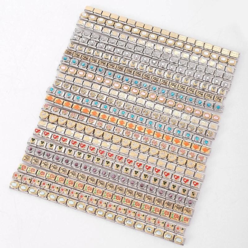 10 шт. Модульная фурнитура для ювелирных изделий, квадратные бусины, браслеты, ювелирные изделия, детали для самостоятельного изготовления, винтажные подвески, уникальные аксессуары