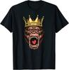 King Gorilla Head Angry Great Ape Wearing A Crown Design Unisex T-Shirt
