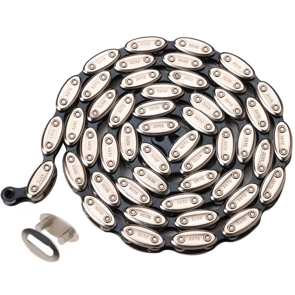 Новая цепь для фикс-гир односкоростного велосипеда, звенья быстросъемные, запчасти для велосипеда, оливковая цепь, металлическая цепь для шоссейного велосипеда, для горного велосипеда