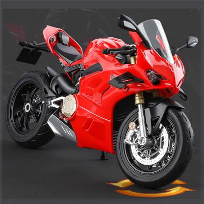 Большой размер 1/9 Ducatis Panigale V4S Сплав Гоночный мотоцикл Симуляция Литой металл Уличный мотоцикл Модель со светом Детский подарок