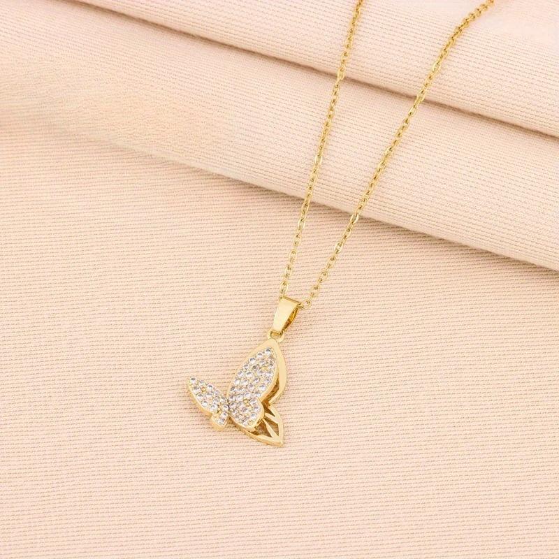 Новый темперамент, Ожерелье с подвеской-бабочкой в стиле легкой роскоши, Милое женское ожерелье, Свадебные украшения для женщин